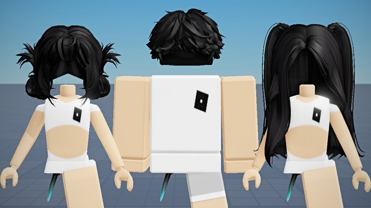 Anime Layered Y2K Messy Popular Girl Hair (Black) - Roblox