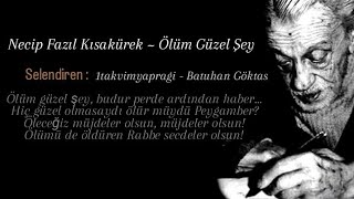 Necip Fazıl Kısakürek ~ Ölüm Güzel Şey Resimi