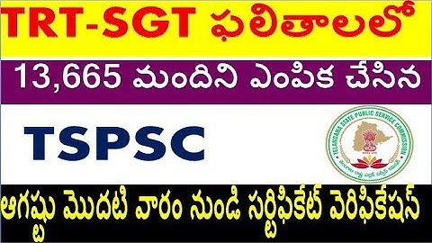 SGT Results and Selected candidates list  TSPSC  special must watch now by SRINIVAS Mech