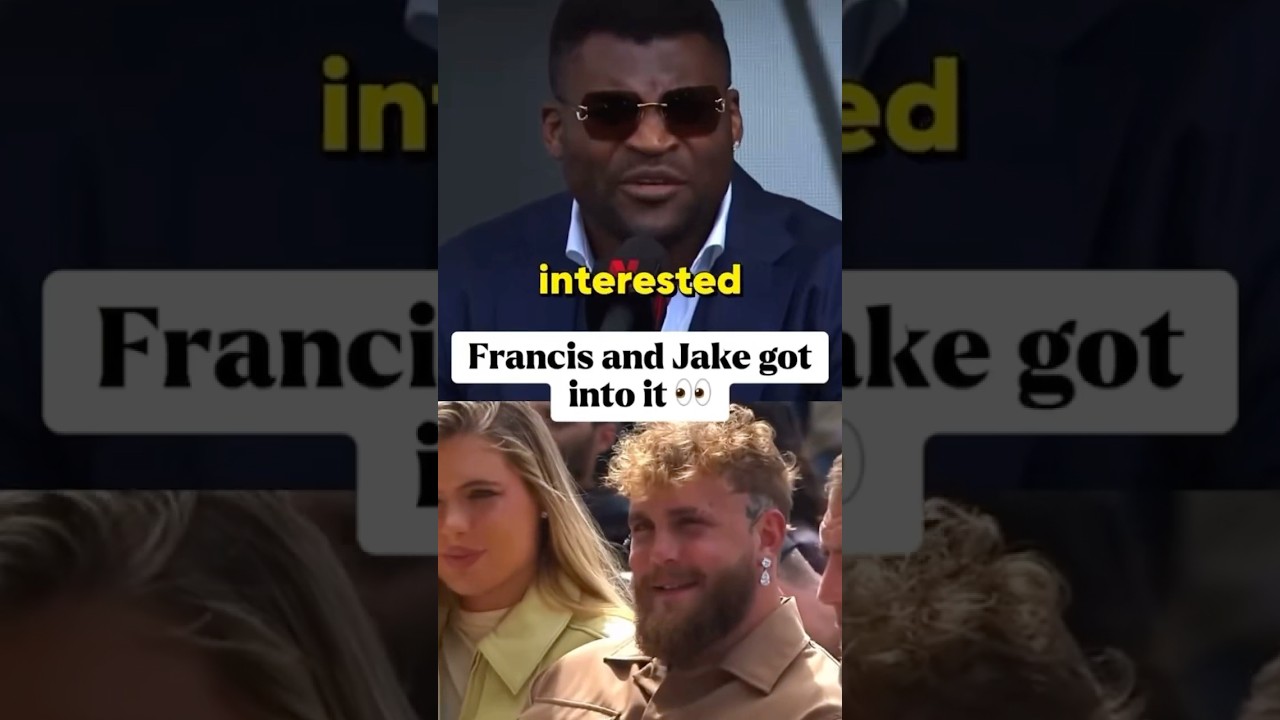 Фрэнсис Нганну и Джейк Пол выясняют отношения во время пресс-конференции MVP MMA на Netflix.