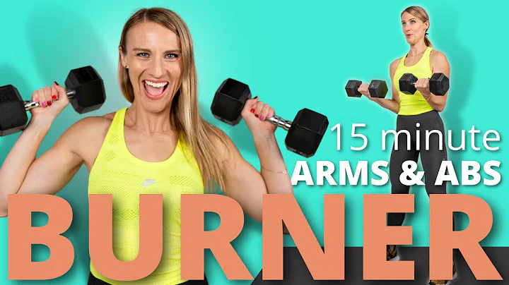 15 minute FULL STANDING Arms & Abs Workout with Dumbbells