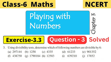 Class 6 Maths NCERT Chapter 3 Playing with numbers Exercise 3.3 Question 3 | #class6 #cbseworldz