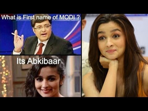 Alia Bhatt's FUNNY Reaction on Twitter Jokes - YouTube