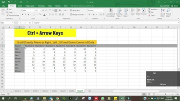 Keyboard Shortcuts: Ctrl + Arrow Key (Excel) | Use Ctrl Arrow key to quickly navigate in a data Set