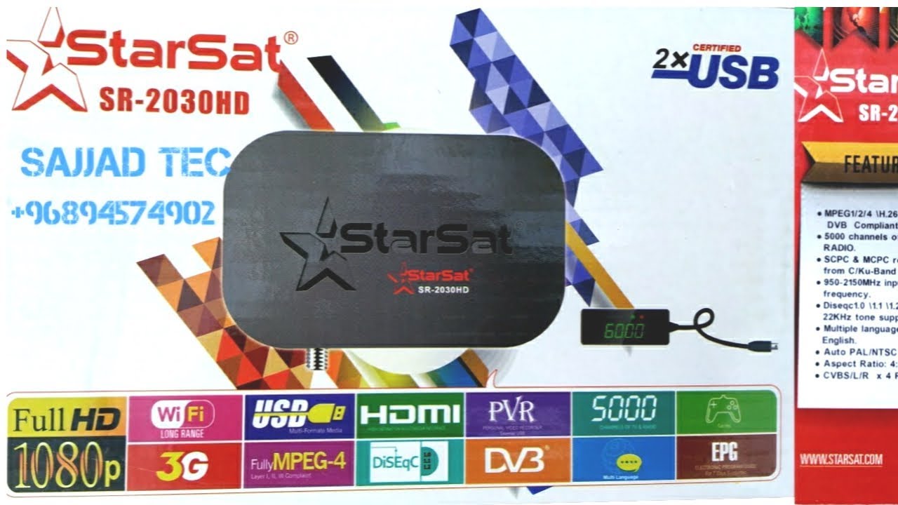 STARSAT SR2030HD receiver Unboxing review YouTube