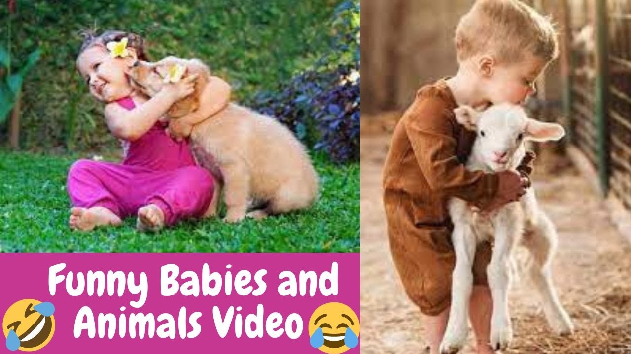 cute-babies-playing-with-animals-funny-babies-and-animals-video