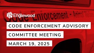 Famous Code Enforcement Advisory Committee March 19, 2025 Profile