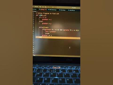 Python Program to Find LCM #youtubeshorts #python - YouTube