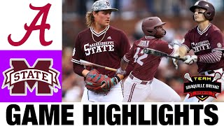 #23 Alabama vs #16 Mississippi State Highlights | NCAA Baseball Highlights | 2024 College Baseball