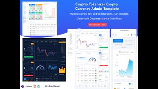 RTL Dark Crypto Tokenizer UI Interface Responsive Bootstrap 5