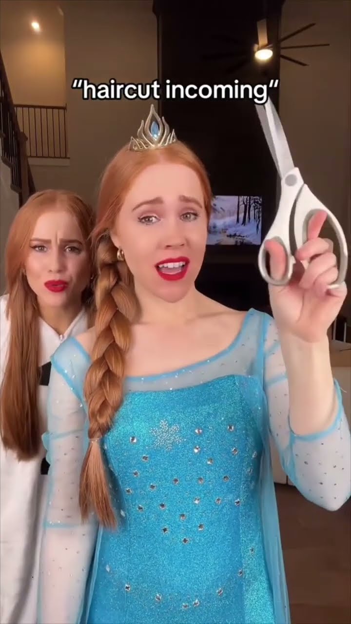 ELSA HAIRCUT ?‍♀️  #frozen