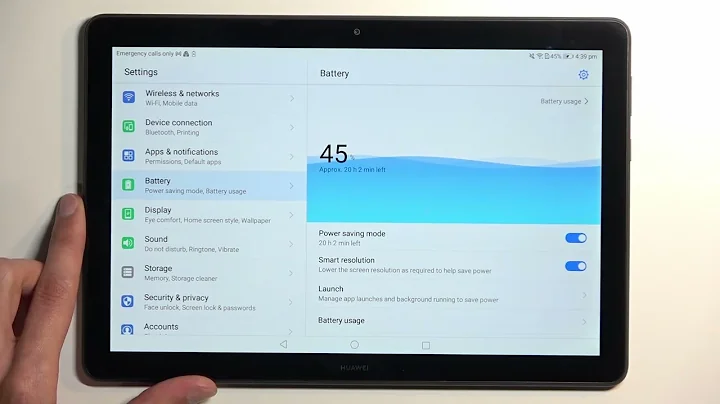 How to Activate Power Saving Mode on Huawei Mediapad T5