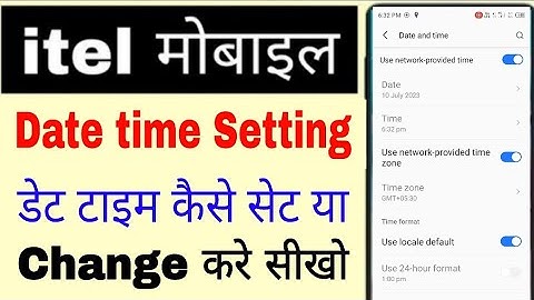 itel date and time setting।how to set/change date/time in itel phone।itel me time date set change