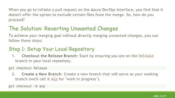 How to Selectively Merge Changes in Azure DevOps Git
