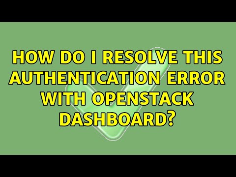 Ubuntu: How do I resolve this authentication error with OpenStack dashboard?