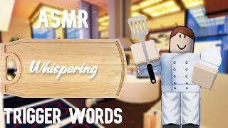 roblox asmr- restaurant tycoon 2 + whispering food trigger words (16 minutes)