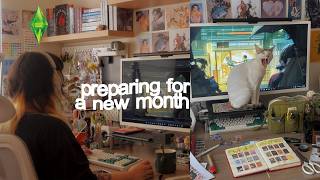reset vlog ✷ preparing for a new month, organizing my stationery & bookshelves, lots of journaling