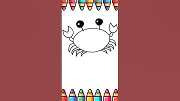 How to Draw an Easy Crab for Beginners| Crab Drawing🦀