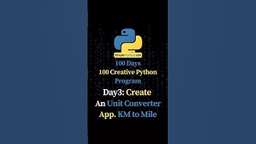 day 3: create an unit converter App. #python #ai #pythontutorial #coding #datascience #numpy
