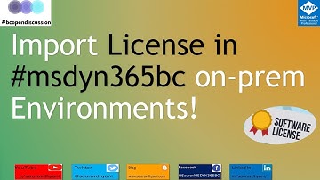 Importing & Exporting Licenses in #MSDyn365BC on-Premises Environments!
