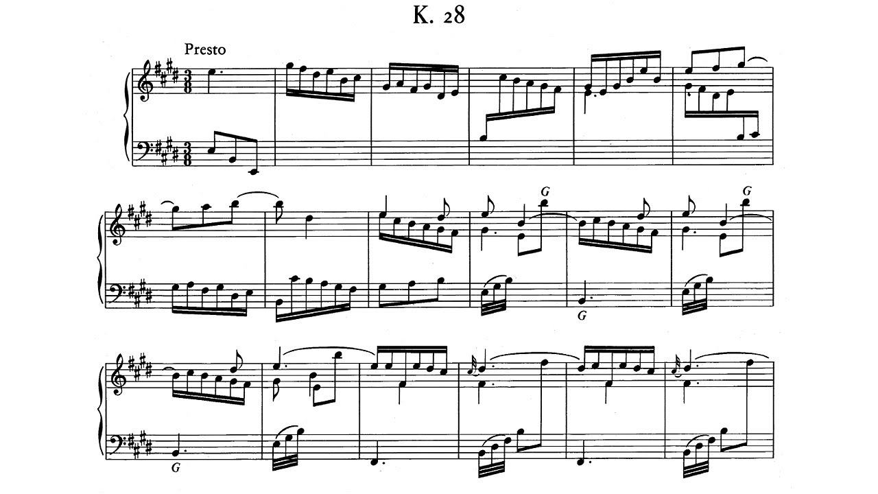 Scarlatti: Keyboard Sonata in E major K. 28 - Ralph Kirkpatrick