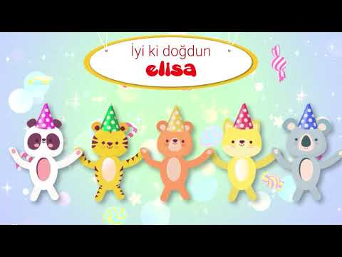 İyi ki Doğdun ELİSA  - İsme Özel Kırmızı Balık Doğum Günü Şarkısı