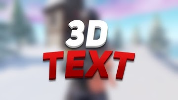 HOW TO MAKE 3D TEXT (IOS/ANDROID)
