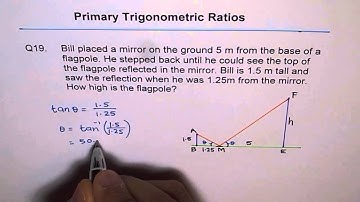 IMPORTANT Using Mirror to Find Height Trigonometric Ratio Q19