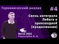 Гармонический анализ 4. Связь интеграла Лебега и производной (продолжение, исправленная версия)