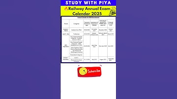 🔥 2025 Railway Annual Exam Calendar । #railwayexamdate #rrbexamcalendar #rrbntpc #rrb #shorts