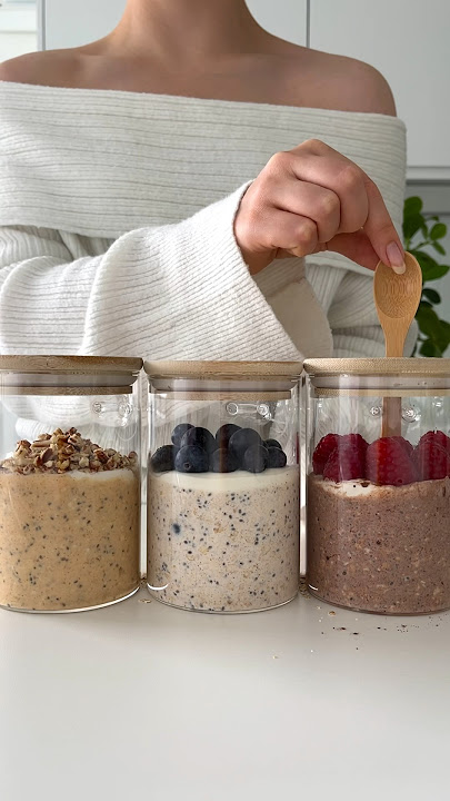 5-MINUTE BREAKFAST PREP🤩 #healthyrecipes #overnightoats #mealprep