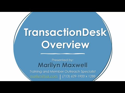 Webinar: TransactionDesk Overview