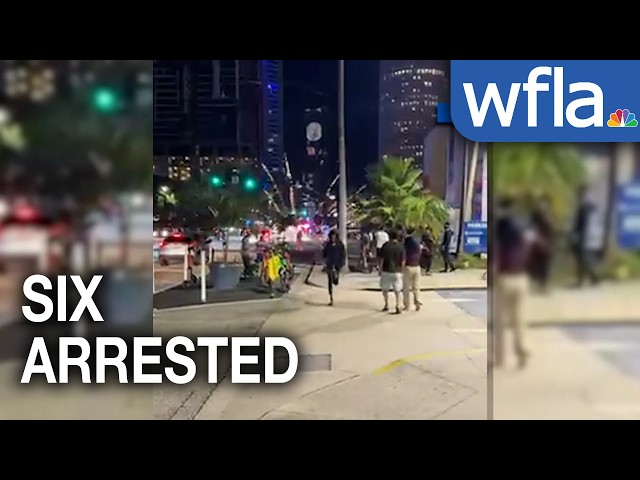 6 people arrested by TPD after fireworks detonated near Curtis Hixon Waterfront Park