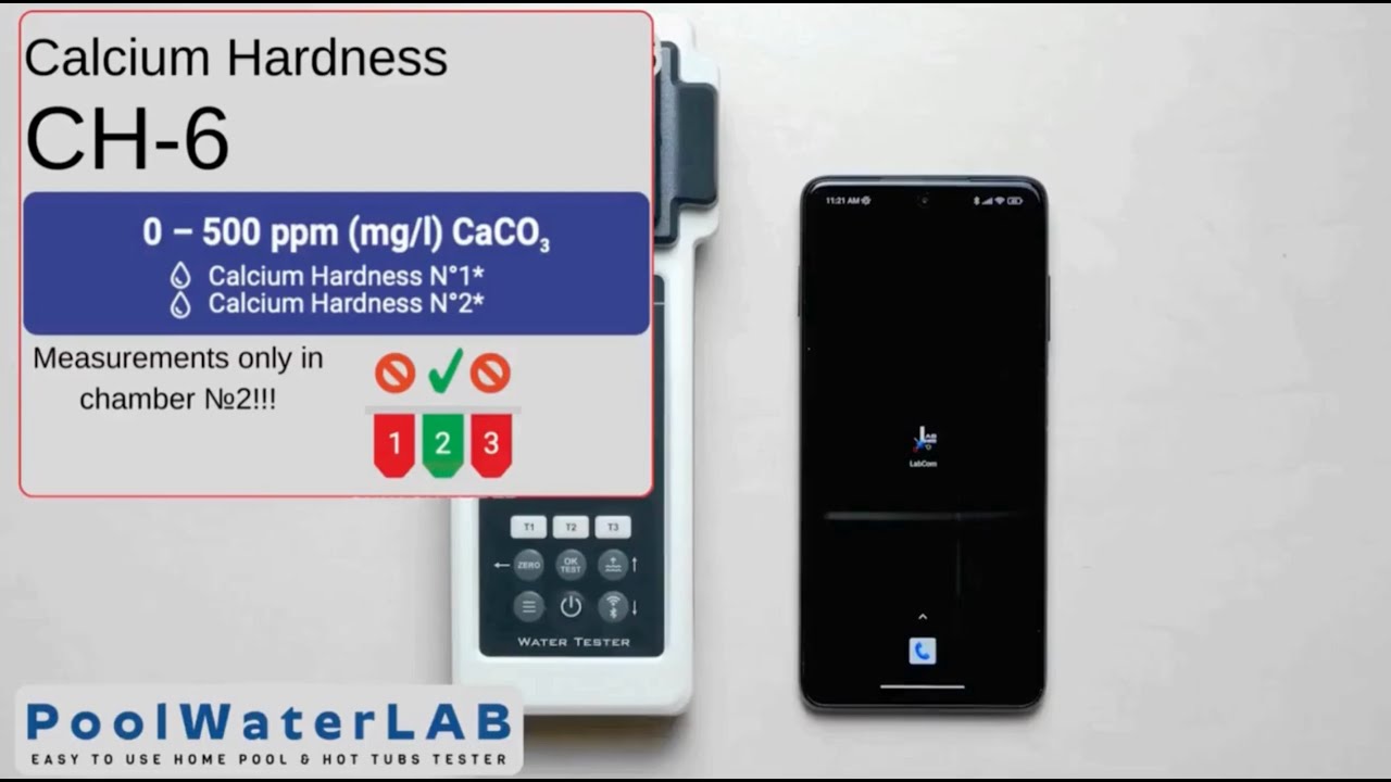 PoolWaterLAB - Ultimate Pool Water Tester - Calcium Hardness Measurement