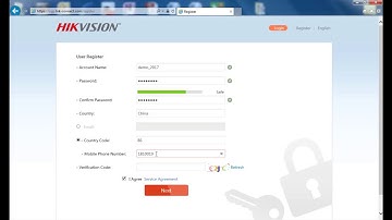 How to register a Hikvision Hik Connect account using a web browser