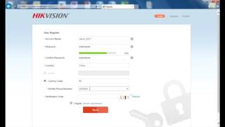 how to register a hikvision hik connect account using a web browser