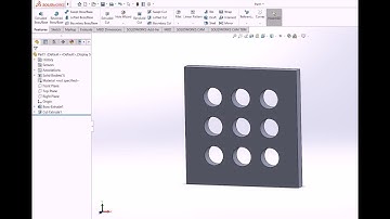 How to create a SQUARE Plate with holes using SOLIDWORKS 2020