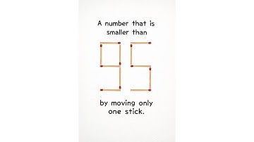 Move One Matchstick to Make a Smaller Number Than 95 🔥 Matchstick Math Brain Teaser 🇺🇸🇨🇦🇬🇧🇦🇺