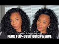 FAUX FLIP-OVER QUICKWEAVE | EASY &amp; QUICK HALF WIG (VERY NATURAL LOOKING) | Jenise Adriana