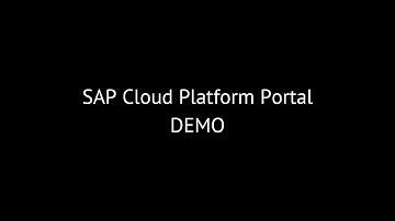 SAP Cloud Platform Portal DEMO