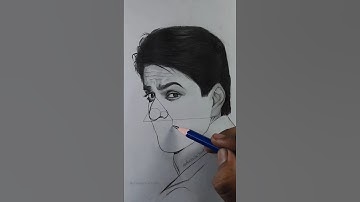 Face drawing hack ❤️🥰✍️ #art #draw #drawing #artist #paint #shorts #satisfying #srk #bollywood