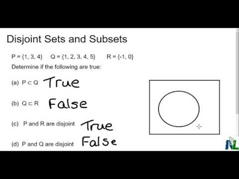 disjoint and subsets youtube