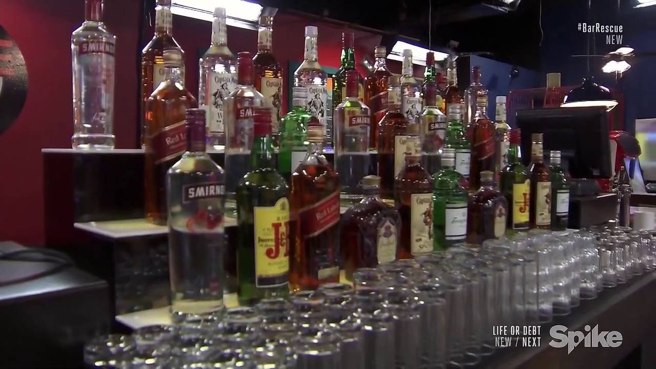 LED Bottle display Shelves Featured on Bar Rescue