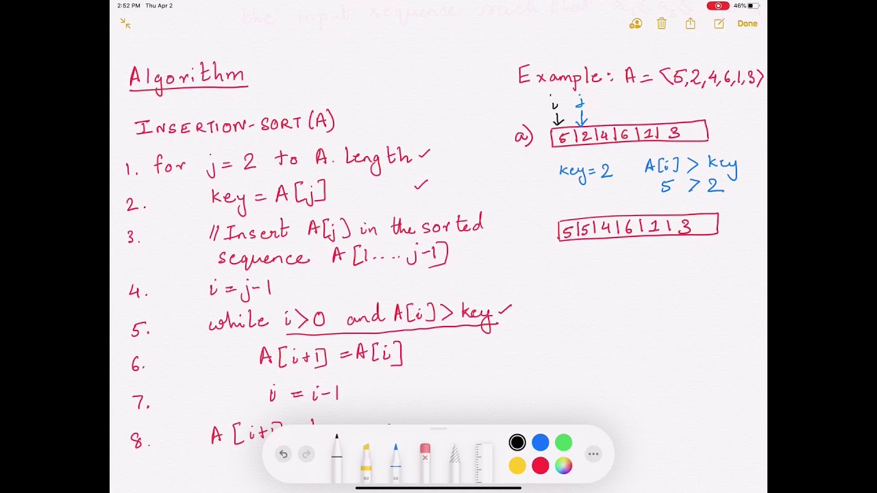 Insertion Sort Explained Example, Pseudocode and Runtime