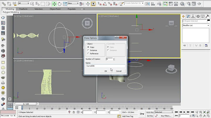 3dsMax Modeling - NURBS U Loft Surface