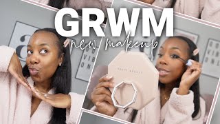 chill & GRWM☕️ girlllll... I like this new skin tint! this powder cute, too!😬 | Andrea Renee