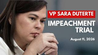 LIVE: VP SARA DUTERTE IMPEACHMENT TRIAL - DAY 14 - AUG 11, 2026