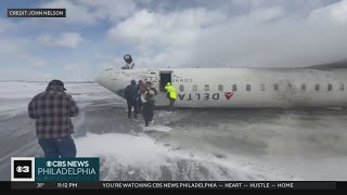 Delta plane crashes, flips upside down at Toronto airport