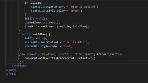 JavaScript Idle Detection — Detect User Inactivity & Auto Logout (No Libraries)
