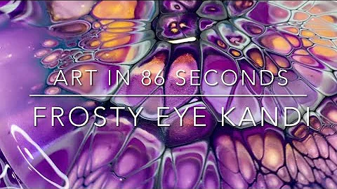 Peacock Cells in 86 Seconds Frosty Eye Kandi Fluid Art & Acrylic spouting Quick Tutorial